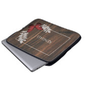 Rustige Red Butterfly-laptophoes Laptop Sleeve (Voorkant onderkant)