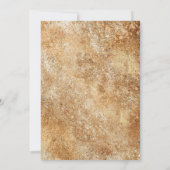 Rustige Red Floral Gold kerstparty Kaart (Achterkant)