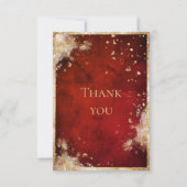 Rustige Red Gold Flat - Hartelijk dank Bedankkaart (Voorkant)