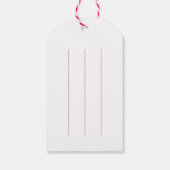 Rustige Red Gold Peace Love & Joy Holiday Kerstmis Cadeaulabel (Achterkant)