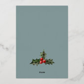 Rustige Red Green White Peace-kerstval Folie Feestdagenkaart (Achterkant)