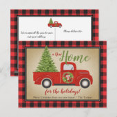 Rustige Red Kersttruck Buffalo Pset Moving Briefkaart (Voorkant / Achterkant)