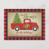 Rustige Red Kersttruck Buffalo Pset Moving Briefkaart (Voorkant)