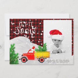 Rustige Red Truck PHOTO met kerstbuffel Kaart