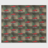 Rustige  Red Truck Pset Kerstmis Cadeaupapier (Vlak)