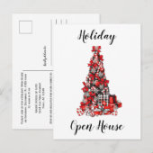 Rustige Red White Black Buffalo kerstmis Briefkaart (Voorkant / Achterkant)