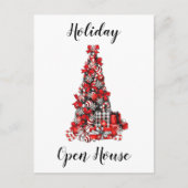 Rustige Red White Black Buffalo kerstmis Briefkaart (Voorkant)