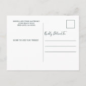 Rustige Red White Poinsettia Foliage Holiday Party Uitnodiging Briefkaart (Achterkant)