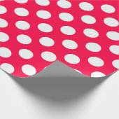 Rustige Red White Polka Dots kerstSjabloon Cadeaupapier (Hoek)