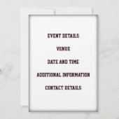 Rustige Red Wooden Barn Party Dance Event Kaart (Achterkant)