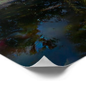 Rustige reflecties: roze waterlelies poster (Hoek)