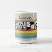 Rustige regenbooghipster 4 Foto Aangepast collage Koffiemok (Center)