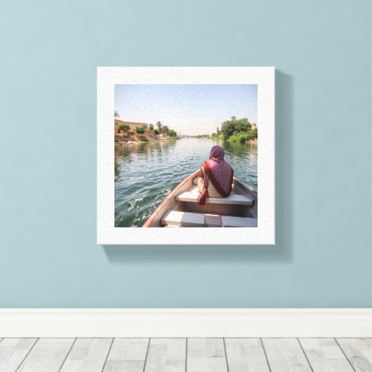 Rustige reis over de Nijl Canvas Afdruk (Insitu (Houten vloer))