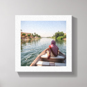 Rustige reis over de Nijl Canvas Afdruk