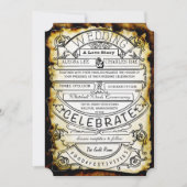 Rustige  renaissance Medieval Ticket Wedding Kaart (Voorkant)