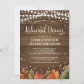 Rustige repetitie Binnenuitnodiging, herfstbruilof Kaart (Voorkant)