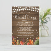 Rustige repetitie Binnenuitnodiging, herfstbruilof Kaart (Staand voorkant)