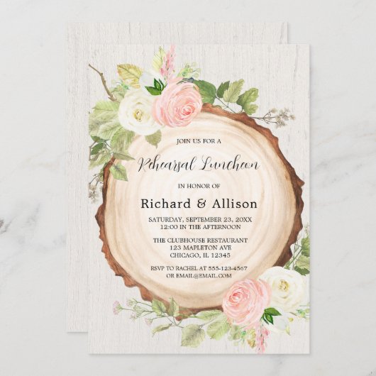 Rustige repetitie longblauw roze wit kaart (Voorkant / Achterkant)