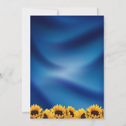 Rustige repetitie voor zonnescherm blauw kaart (Achterkant)