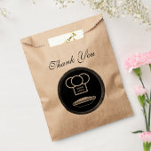 Rustige Restaurant Bakery Food Custom Logo Bedankzakje (Gezegeld)