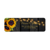 Rustige retouradressen voor zonnebloemschuur- en b etiket (Voorkant)