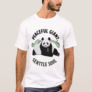Rustige reuzenpanda met zacht zielontwerp t-shirt