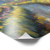 Rustige River Path impressionistische landschapsku Foto Afdruk (Hoek)