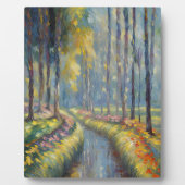 Rustige River Path impressionistische landschapsku Fotoplaat (Voorkant)