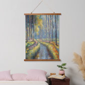 Rustige River Path impressionistische landschapsku Hangend Wandkleed (Slaapkamer)