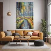 Rustige River Path impressionistische landschapsku Perfect Poster