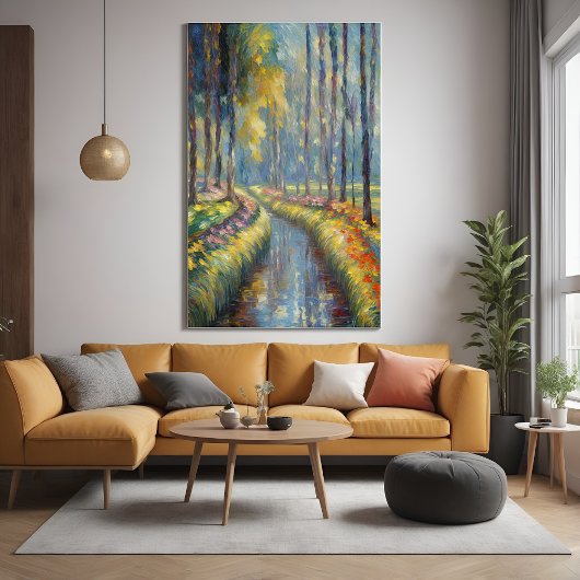 Rustige River Path impressionistische landschapsku Perfect Poster