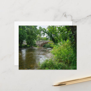 Rustige rivier Elwy & Bridge St. Asaph Briefkaart