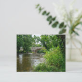 Rustige rivier Elwy & Bridge St. Asaph Briefkaart (Staand voorkant)