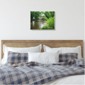 Rustige rivier Elwy & Brug St Asaph Canvas Afdruk (Insitu (Slaapkamer))