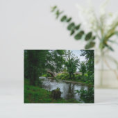 Rustige rivier Elwy en St Asaph-brug Briefkaart (Staand voorkant)