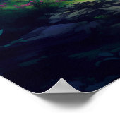 Rustige rivier onder maanlicht - Fantasy Art Poster (Hoek)