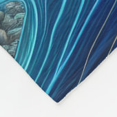 Rustige rivieravond met een Native en wolf Fleece Deken (Hoek)