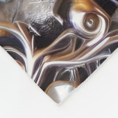 Rustige riviernacht met een Indiaan en een wolf Fleece Deken (Hoek)