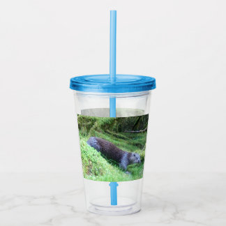Rustige rivierotter landschappelijk wild ontspanne acryl drinkbeker