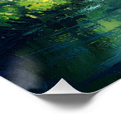 Rustige rivierwikkeling door dicht Oerwoud Perfect Poster (Hoek)