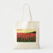 Rustige rode atmosferische waterverf springt bloem tote bag (Voorkant)