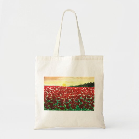 Rustige rode atmosferische waterverf springt bloem tote bag (Voorkant)