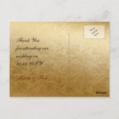 Rustige rode bruiloft Dank je Briefkaart (Achterkant)