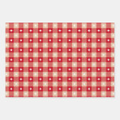 Rustige rode bruine gebluste kerstverlichting inpakpapier vel (Voorkant)