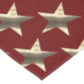 Rustige rode bruine stars patroonfeestelijke kerst tafelkleed (Gekanteld)