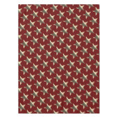 Rustige rode bruine stars patroonfeestelijke kerst tafelkleed (Voorkant)