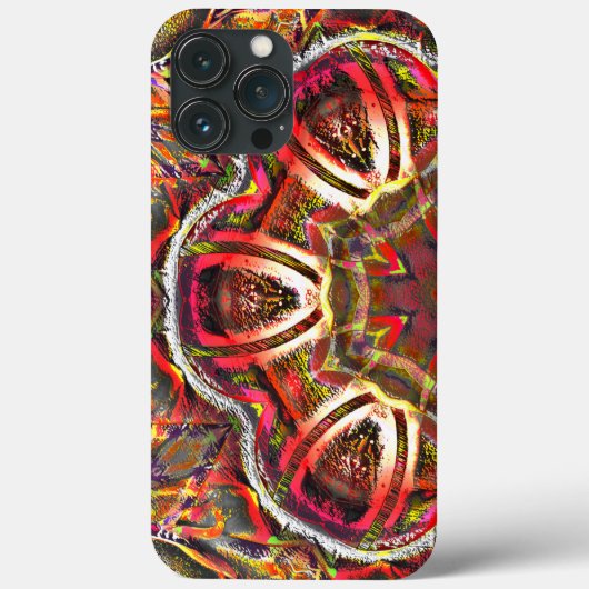 Rustige rode bruine textuur in bespoelde kaleidosc Case-Mate iPhone case (Achterkant)