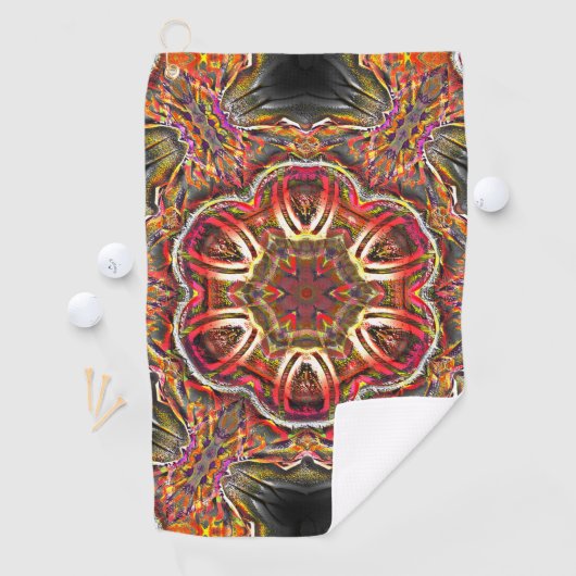 Rustige rode bruine textuur in bespoelde kaleidosc golfhanddoek (Insitu)