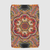 Rustige rode bruine textuur in bespoelde kaleidosc golfhanddoek (Voorkant)