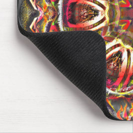 Rustige rode bruine textuur in bespoelde kaleidosc muismat